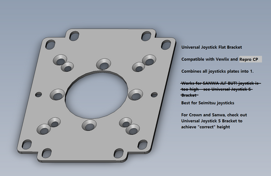 Custom universal joystick mount for Taito Viewlix (and Chewlix) by Hadouken Arcade